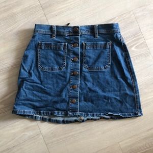 Button down Jean skirt